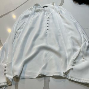 White House Black Market Size 10 White Blouse